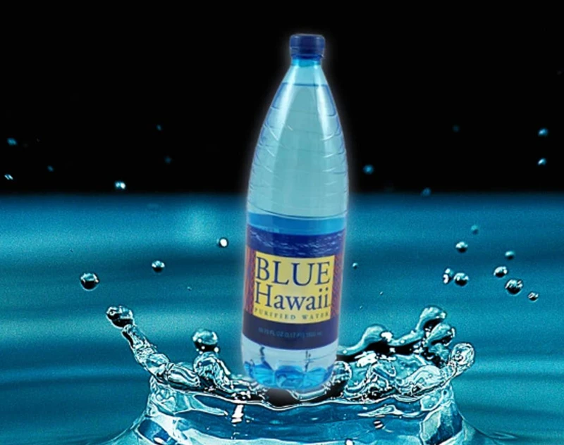 BLUE HAWAII PURIFIED WATER BOTTLE